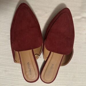 Maurices Women's Deep Red Mules